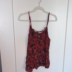 Women’s Rust Floral Cami Tank Top sz M